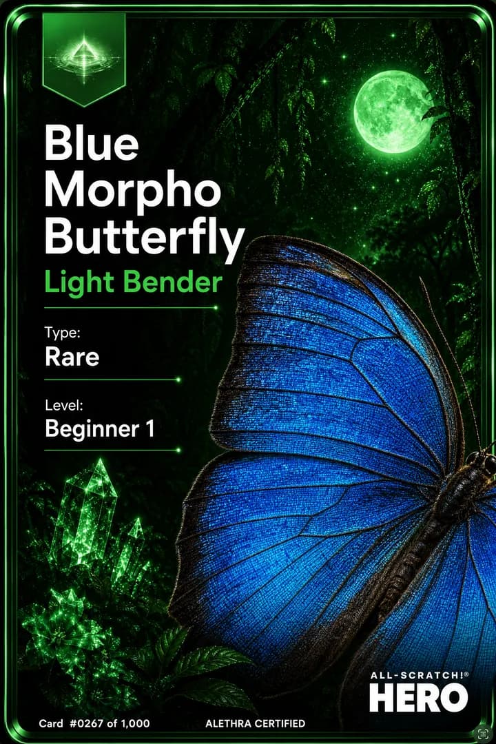 Blue Morpho Butterfly — Living Stained Glass