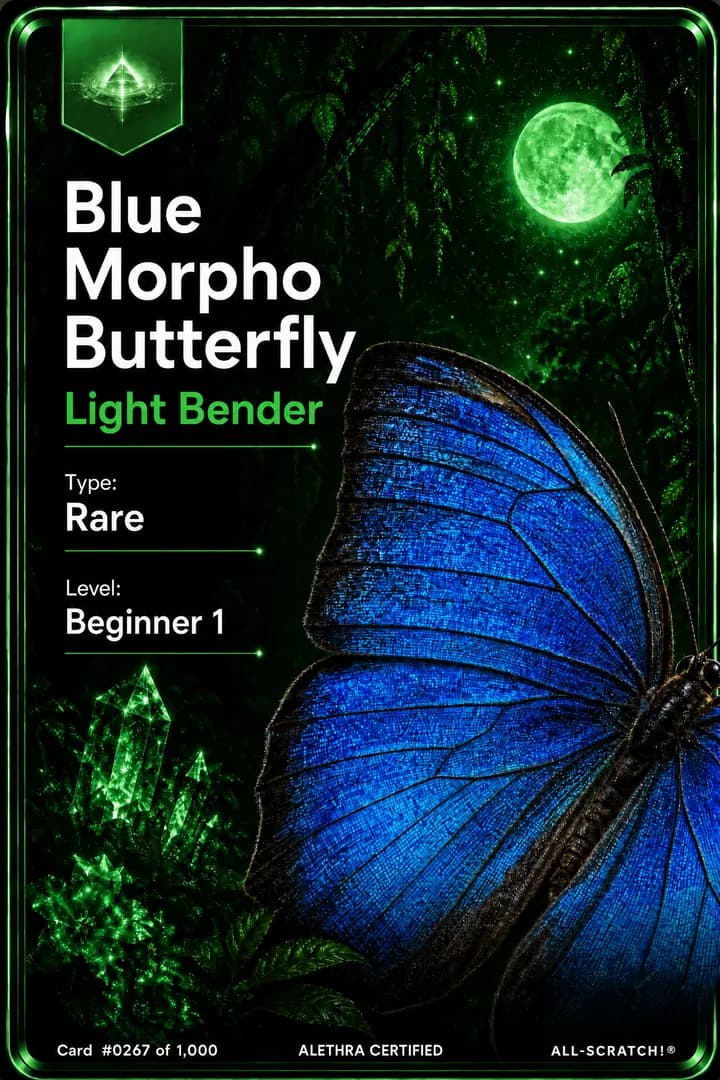 Blue Morpho Butterfly — Living Stained Glass